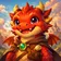 Colorful cartoon fox avatar with vibrant fur, playful expression, and friendly eyes for profile picture.