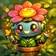 Colorful, stylized animal avatar with friendly expression for customer review